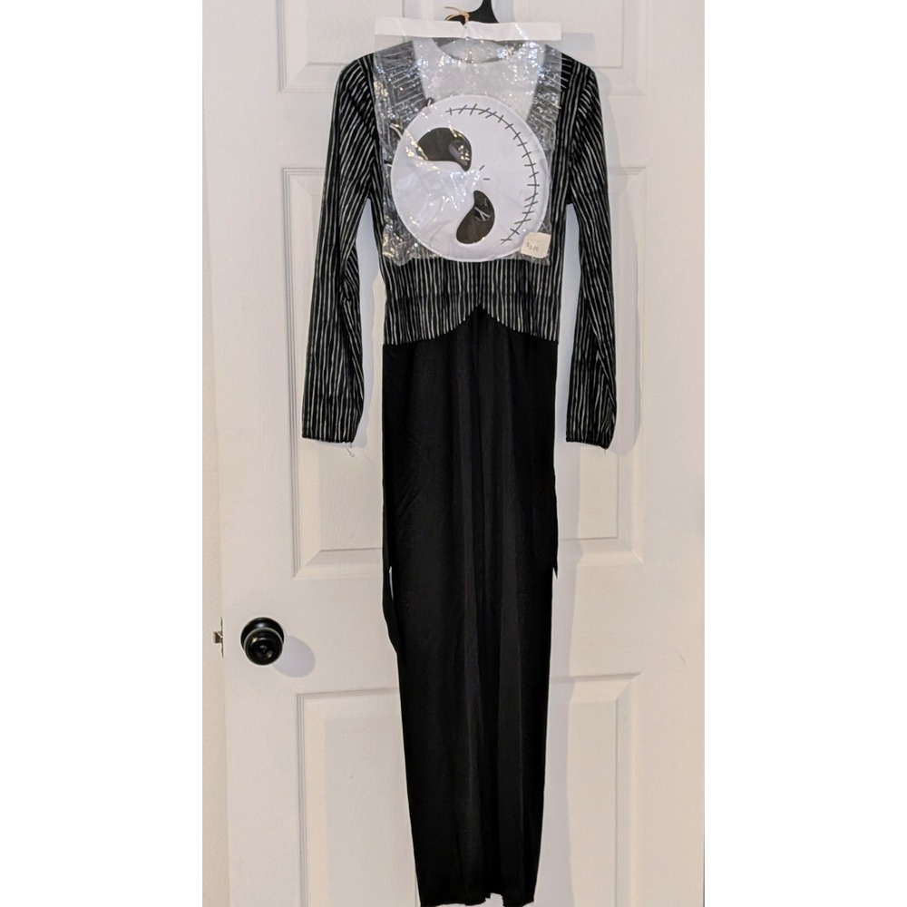 Disney Jack Skellington Nightmare‎ Before Christmas Costume Boys Large 10-12 NEW - Picture 4 of 9